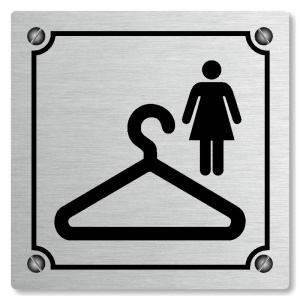 Šatna ženy, 118x118mm, stříbrná, Kansas